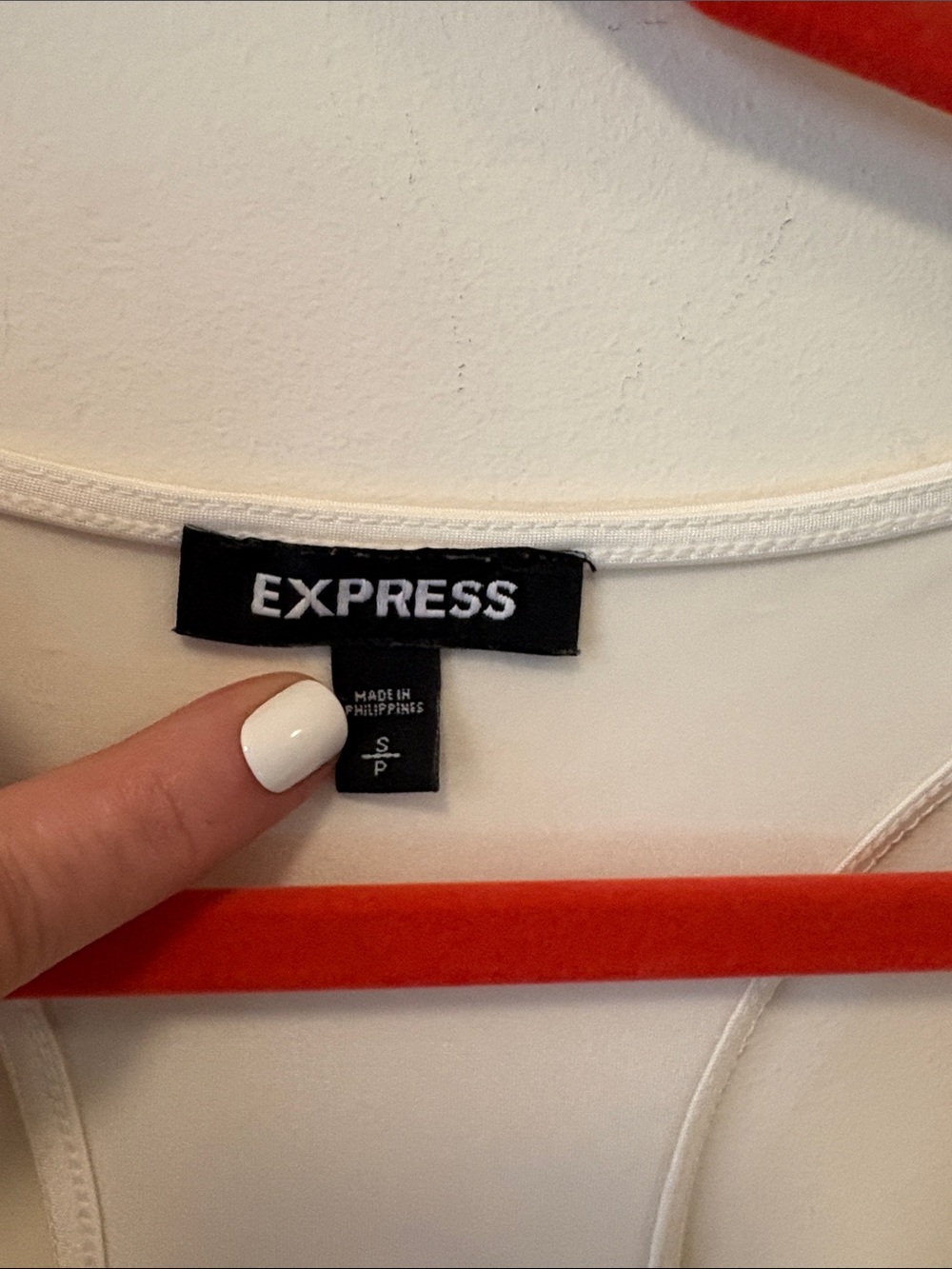 Express Cream Drape Neck Tank - Picture 3 of 5